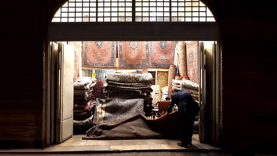Isfahan carpet bazaar